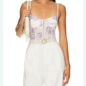 X Intimately FP Night Rhythm Bodysuit in Ivory Combo